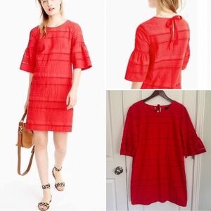 J. Crew Eyelet Flutter Sleeve Shift Dress